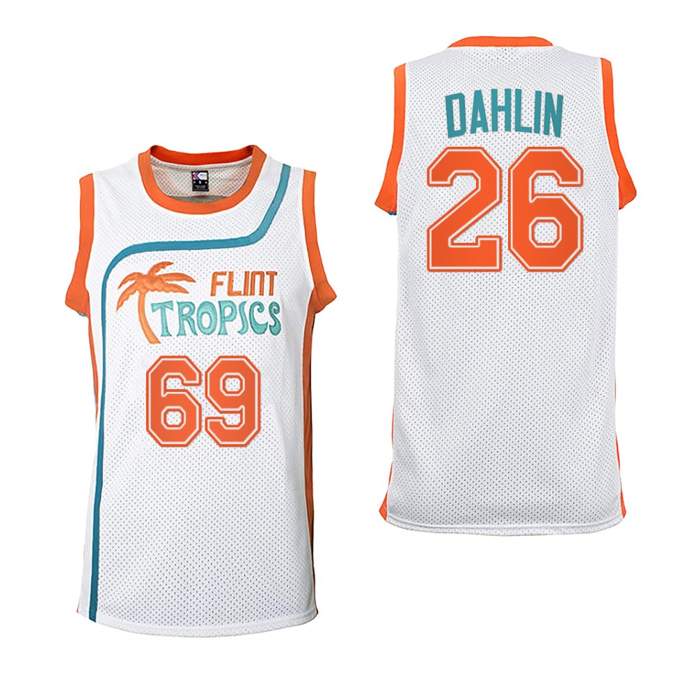 Rasmus Dahlin Buffalo Sabres Flint Tropics Basketball Jersey White #26 Semi-Pro