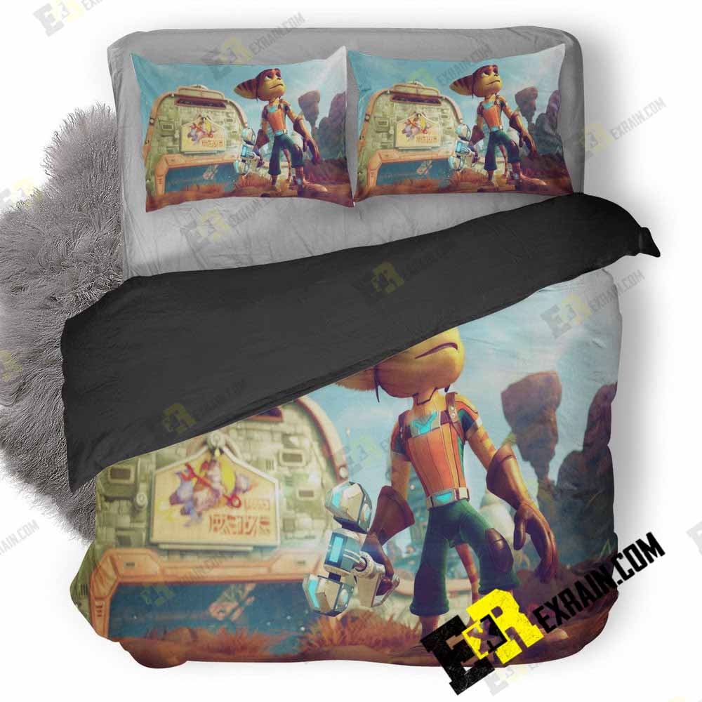 Ratchet And Clank Wide 3D Customized Duvet Cover Bedding Set