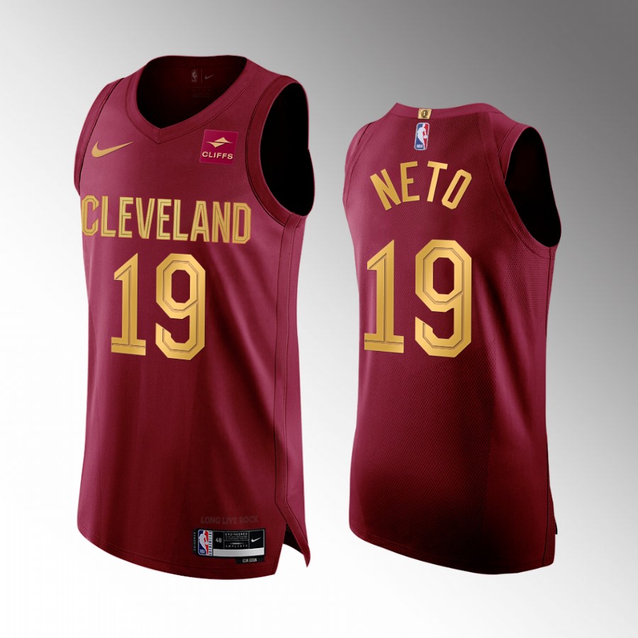 Raul Neto 2022-23 Cavaliers #19 Icon Edition Jersey Wine