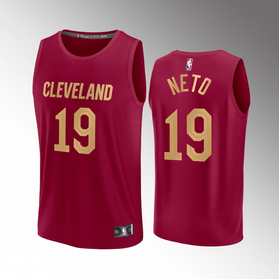 Raul Neto Cavaliers #19 Wine Jersey Fast Break Fast Break 2022-23 Icon
