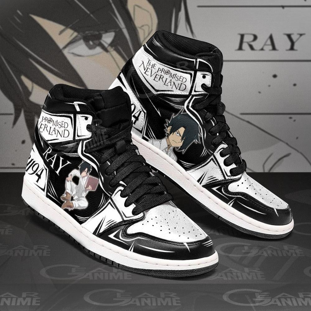 Ray The Promised Neverland JD1s Sneakers Anime Shoes, Air Jordan Hightop