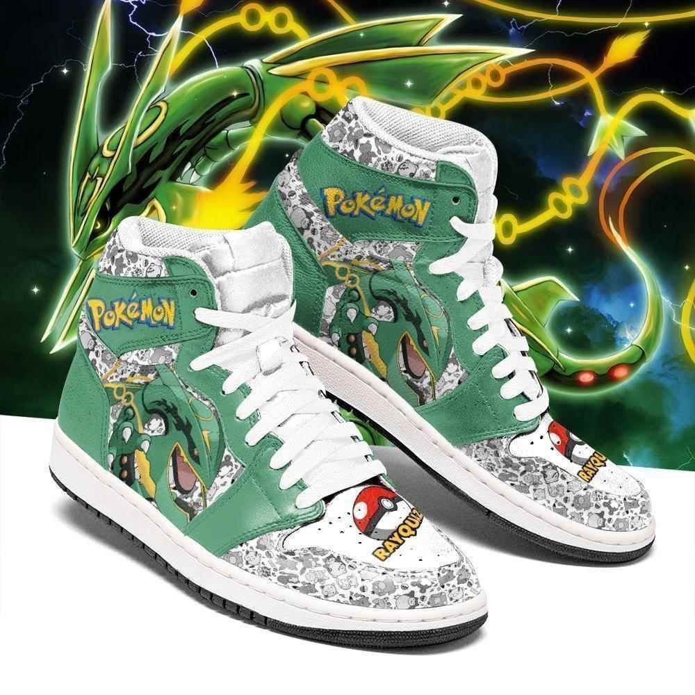 Rayquaza Pokemon Anime High Top Air Jordan Sneaker, Air Jordan Hightop