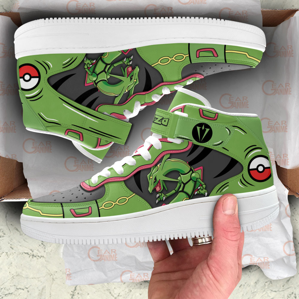 Rayquaza Sneakers Air Mid Custom Pokemon Anime Shoes