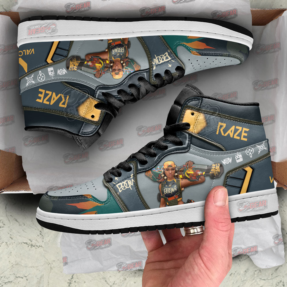 Raze Valorant Agent JD Sneakers Shoes For Gamer, Air Jordan Hightop