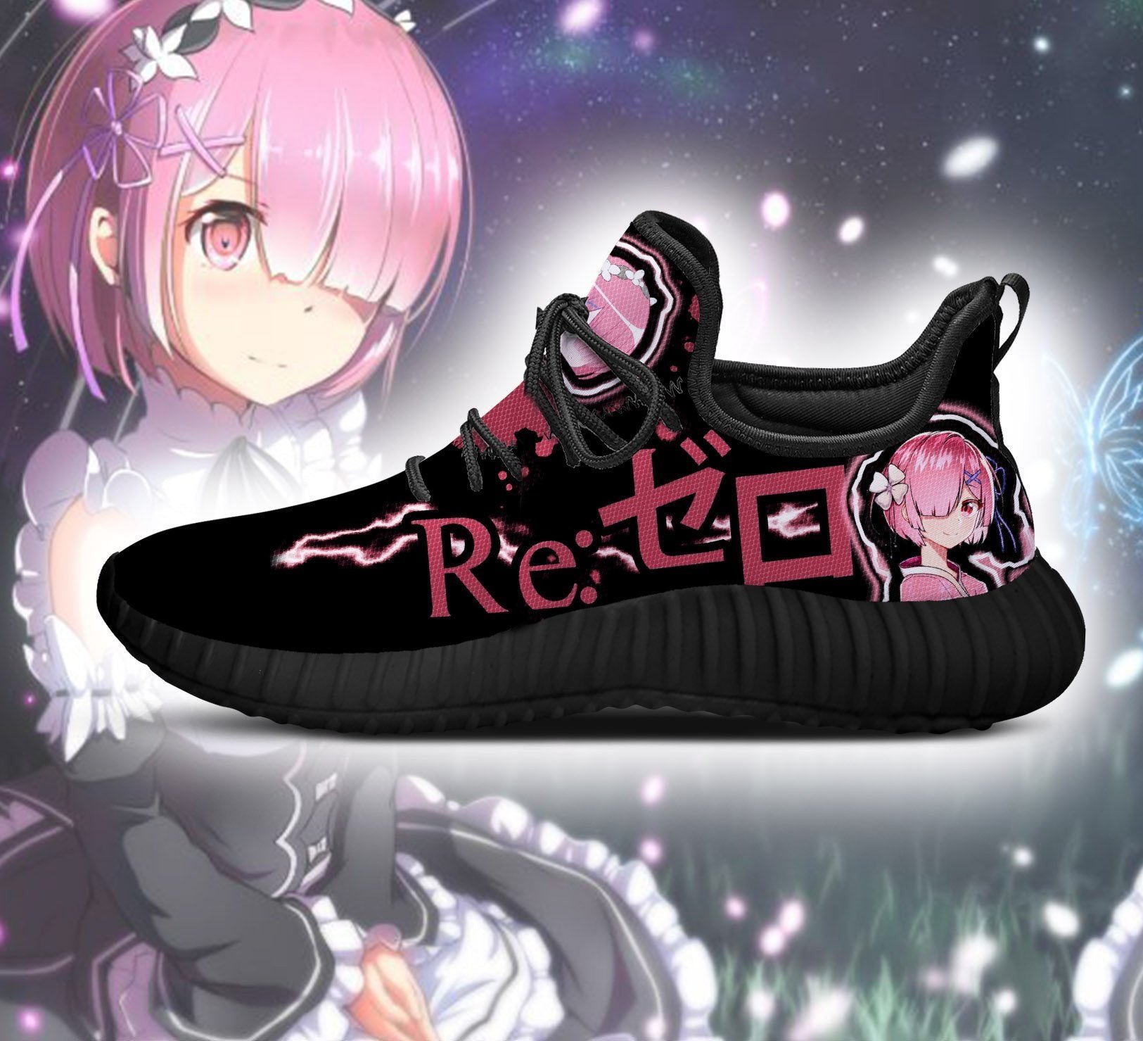 Re Zero Ram Reze Shoes Custom Starting Life in Another World Anime Sneakers