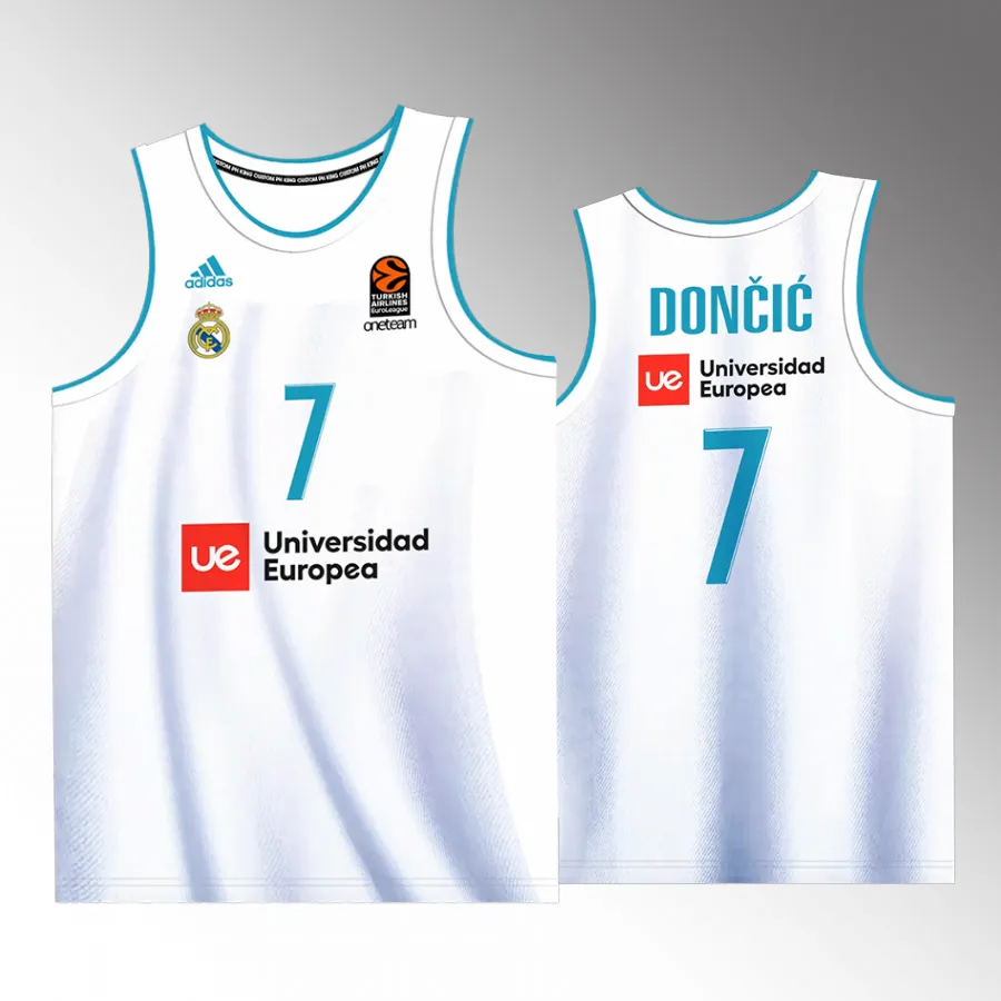 Real Madrid Home Luka Doncic White #7 Jersey