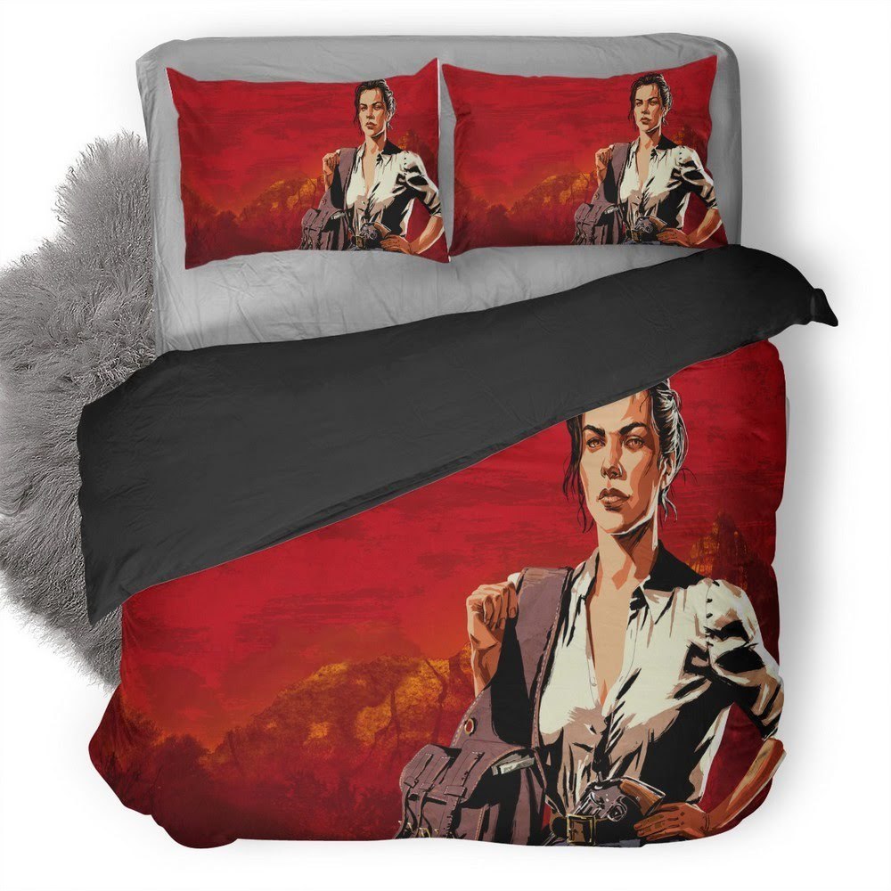 Red Dead Redemption 12 3D Customized Duvet Cover Bedding Set