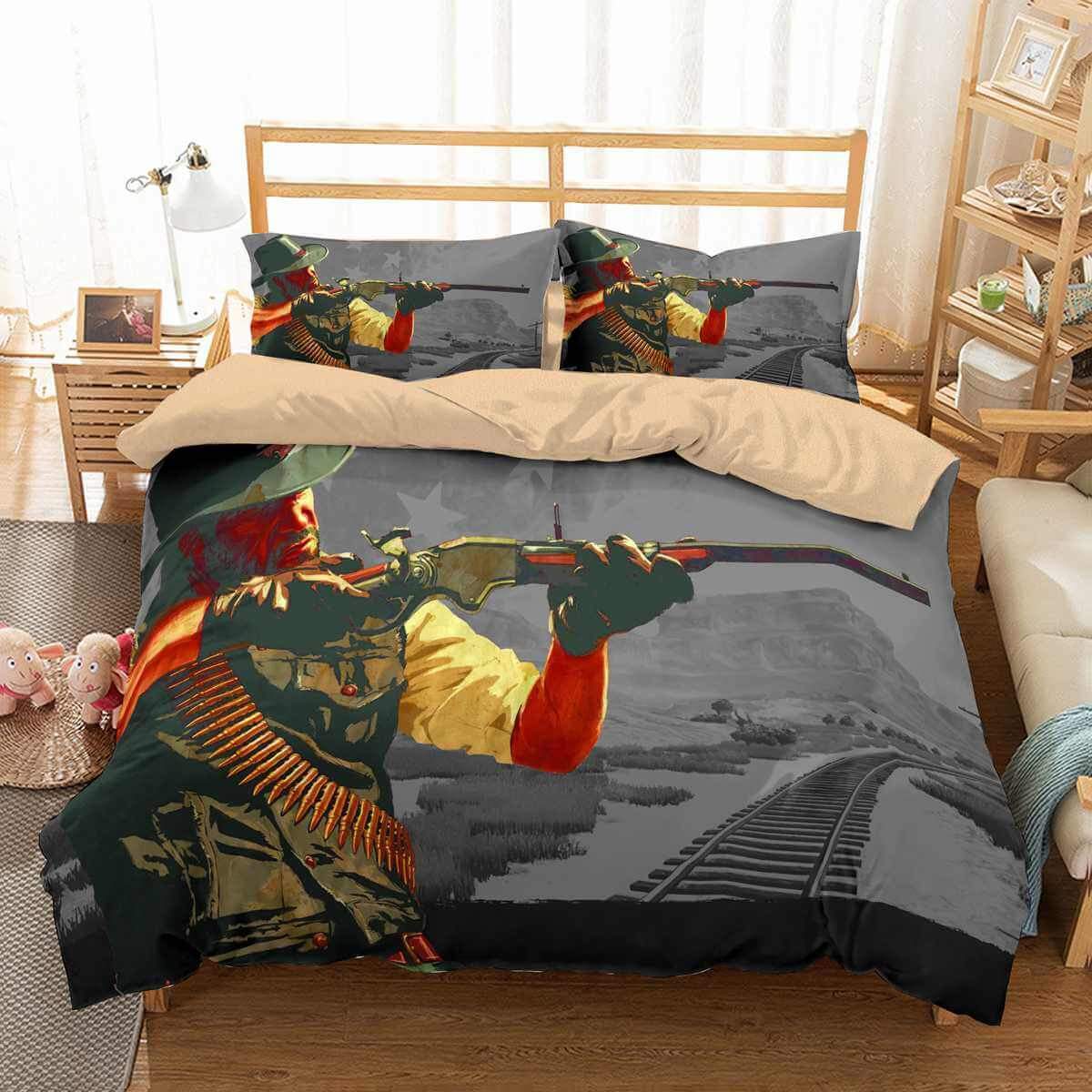 Red Dead Redemption 3D Customized Duvet Cover Bedding Set