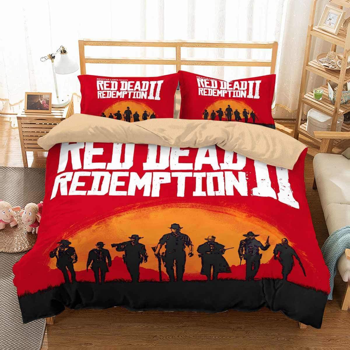 Red Dead Redemption 3D Customized Duvet Cover Bedding Set