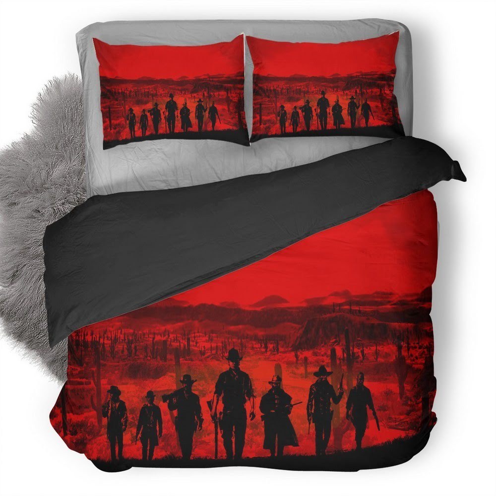 Red Dead Redemption 3D Customized Duvet Cover Bedding Set
