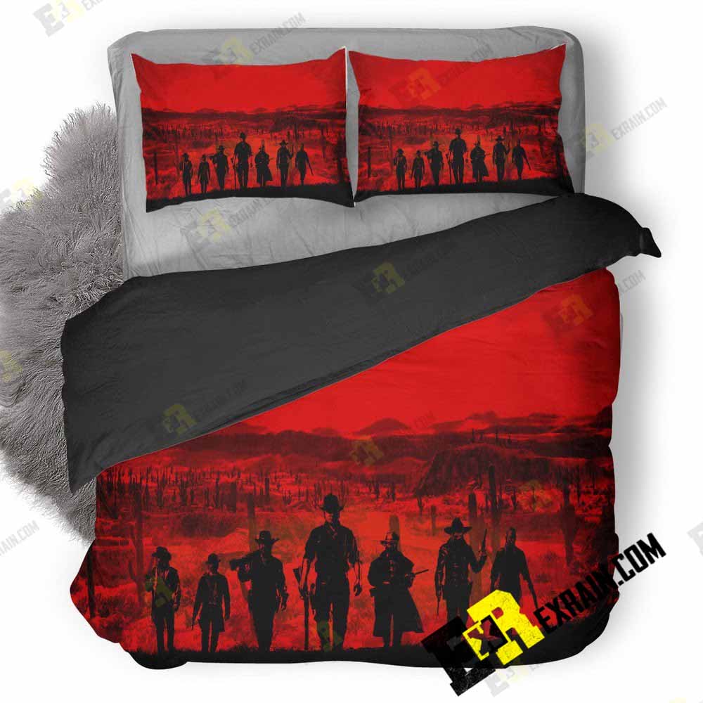 Red Dead Redemption 8D 3D Customized Duvet Cover Bedding Set