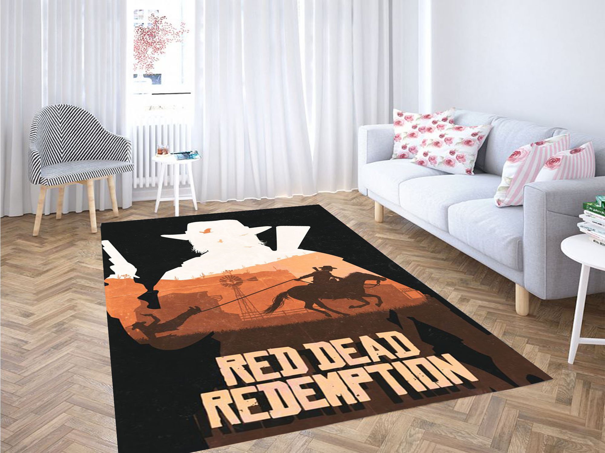 Red Dead Redemption Art Carpet Rectangle Rug