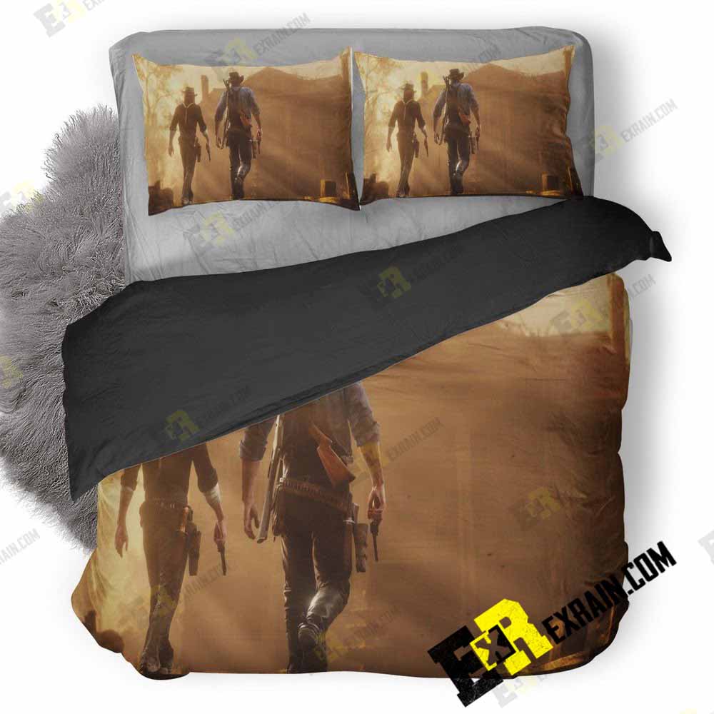 Red Dead Redemption Cowboys 7N 3D Customized Duvet Cover Bedding Set