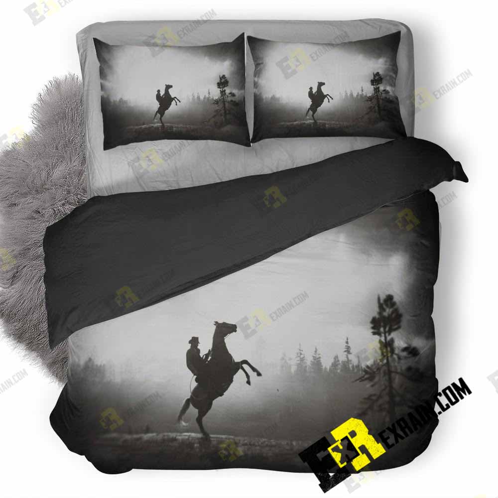 Red Dead Redemption Horse Ride 67 3D Customized Duvet Cover Bedding Set