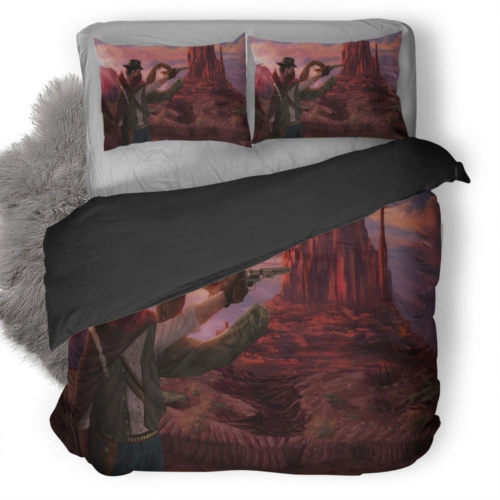 Red Dead Redemption John Marston 3D Customized Duvet Cover Bedding Set