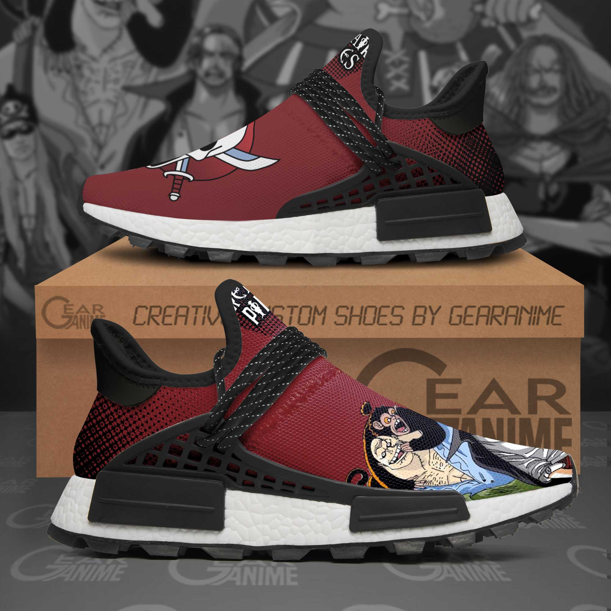 Red Hair Pirates Shoes One Piece Anime Shoes, NMD Shoes