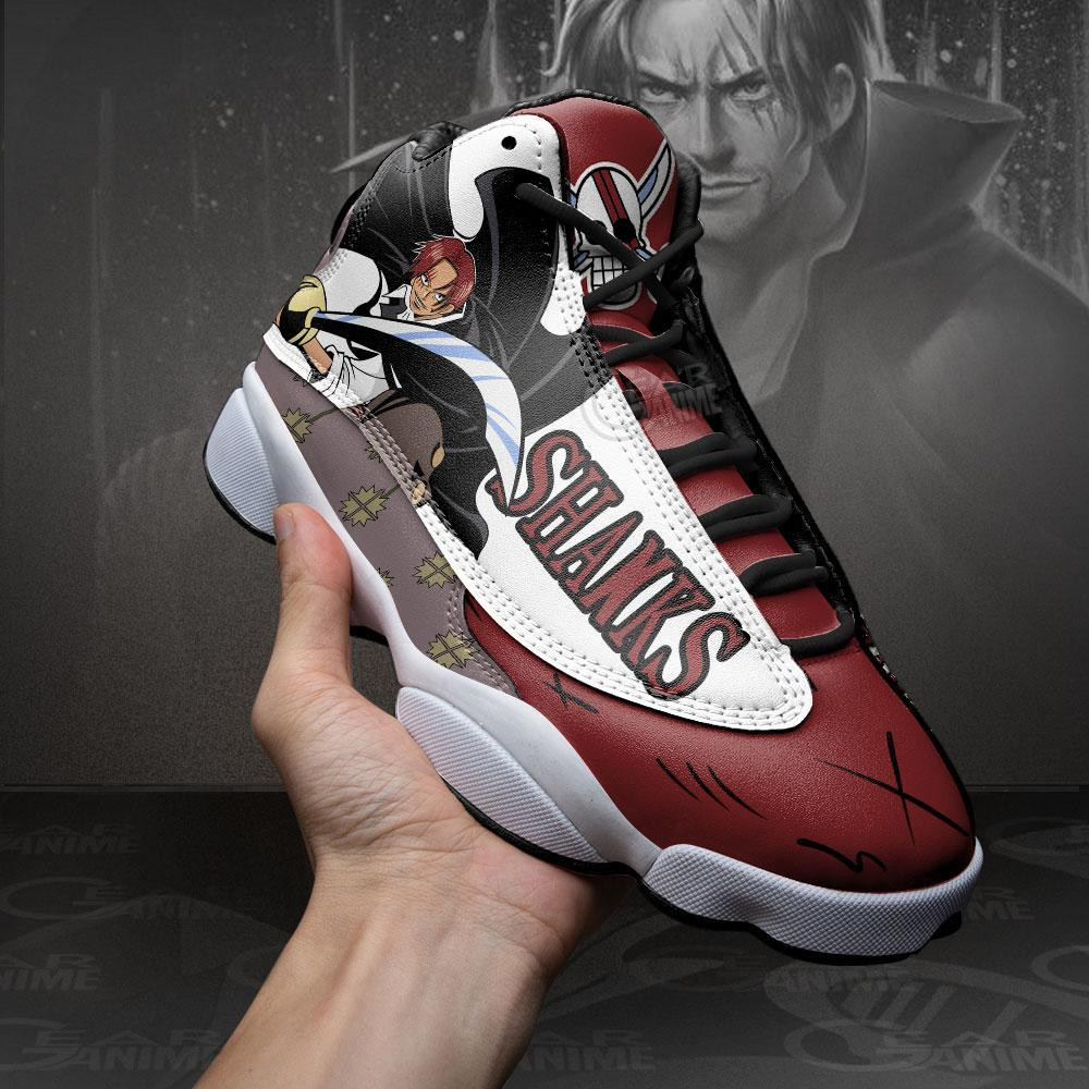 Red Hair Shanks JD13 Sneakers Custom Anime One Piece Shoes