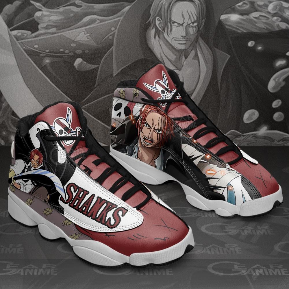 Red Hair Shanks JD13 Sneakers Custom Anime One Piece Shoes
