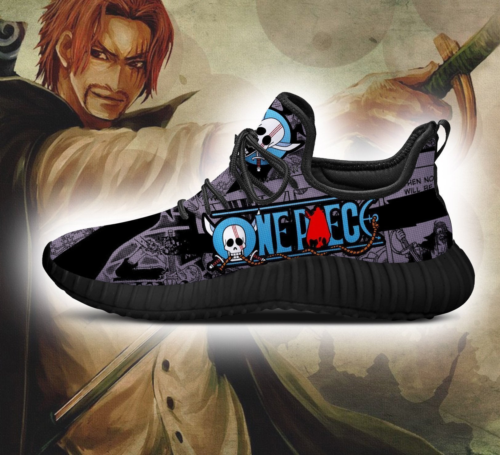 Red Hair Shanks Reze Shoes One Piece Anime Shoes Fan Gift Idea