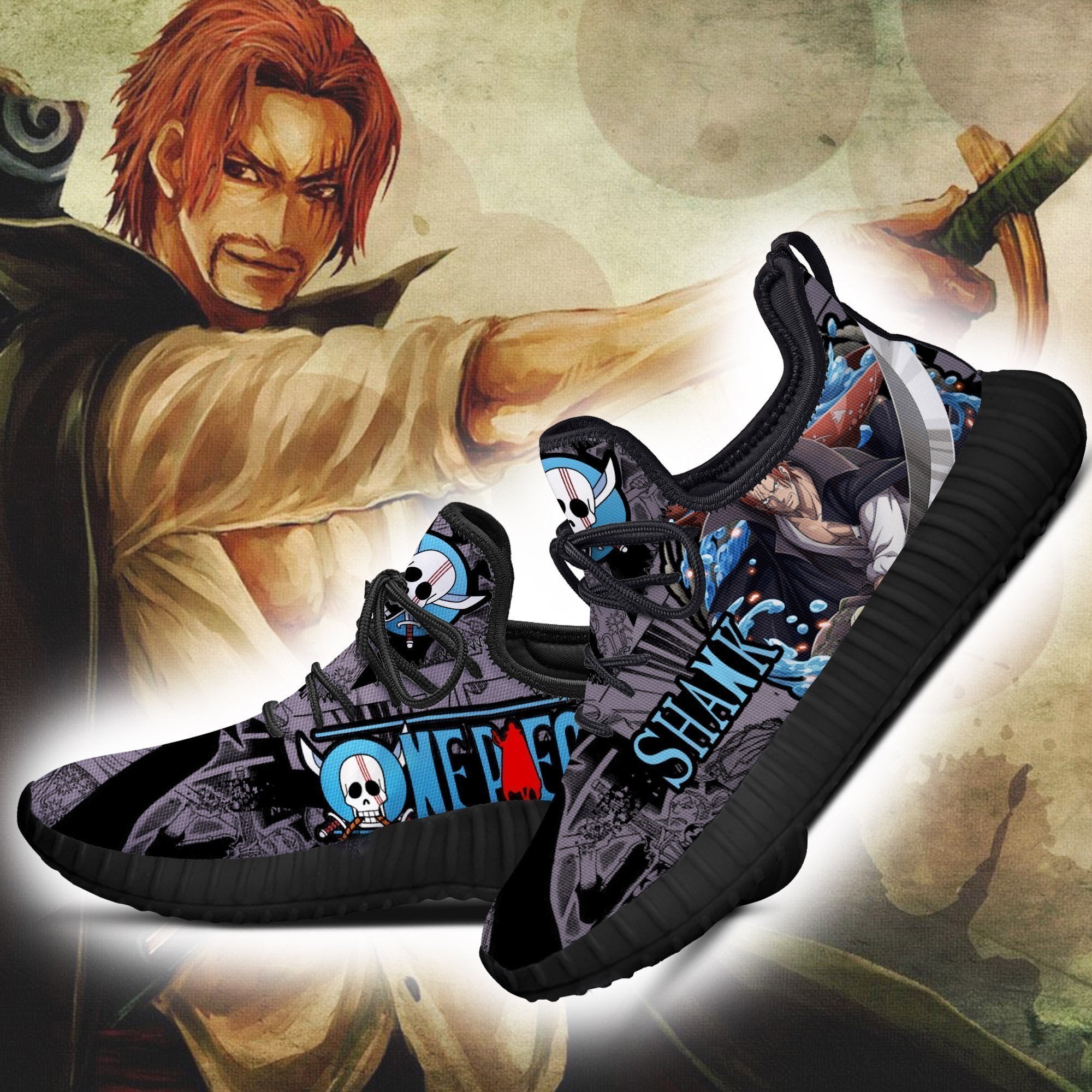 Red Hair Shanks Reze Shoes One Piece Anime Shoes Fan Gift Idea