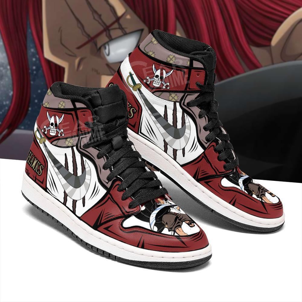 Red Haired Shanks Gryphon Sword Anime One Piece Shoes, Air Jordan Hightop