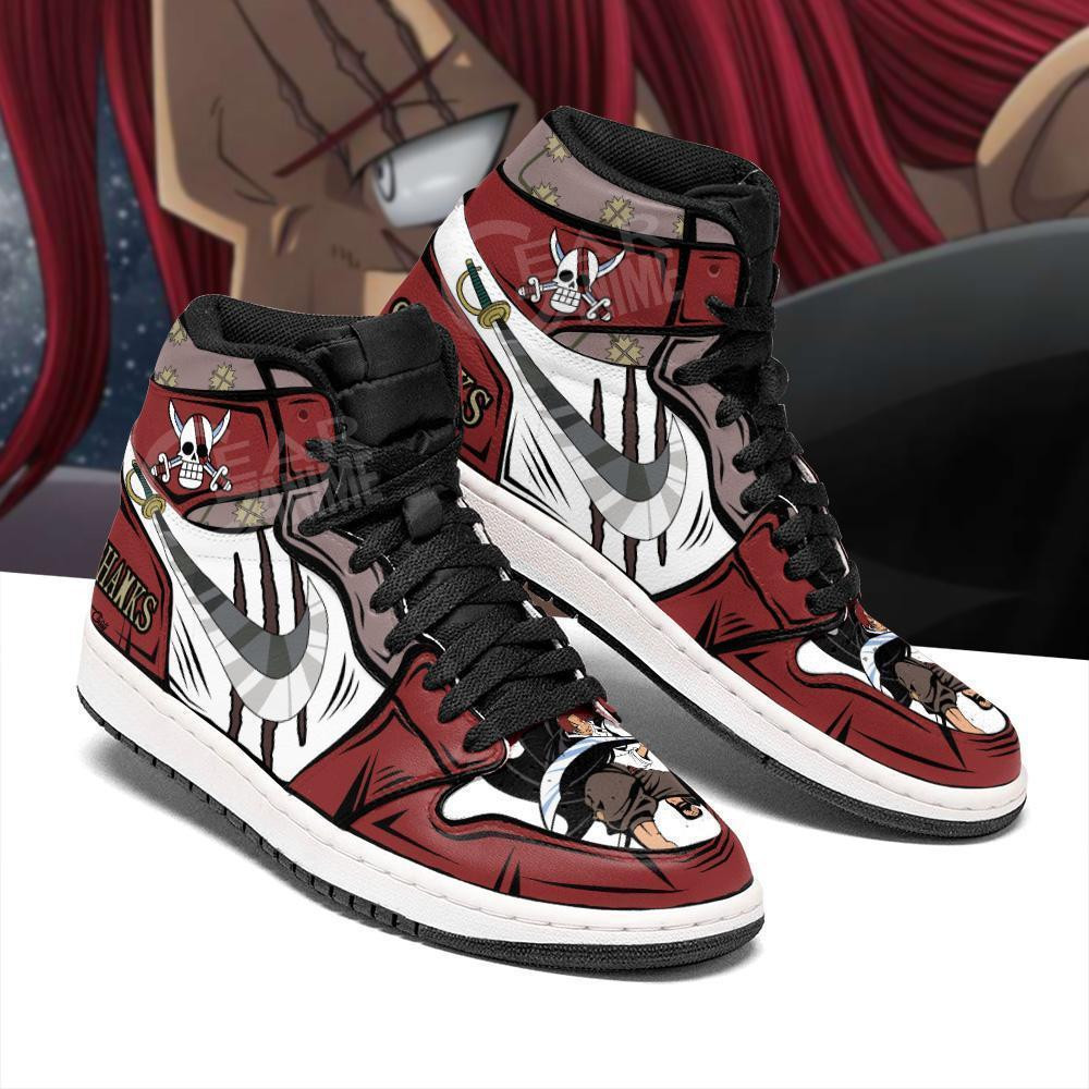 Red Haired Shanks Gryphon Sword Anime One Piece Shoes, Air Jordan Hightop