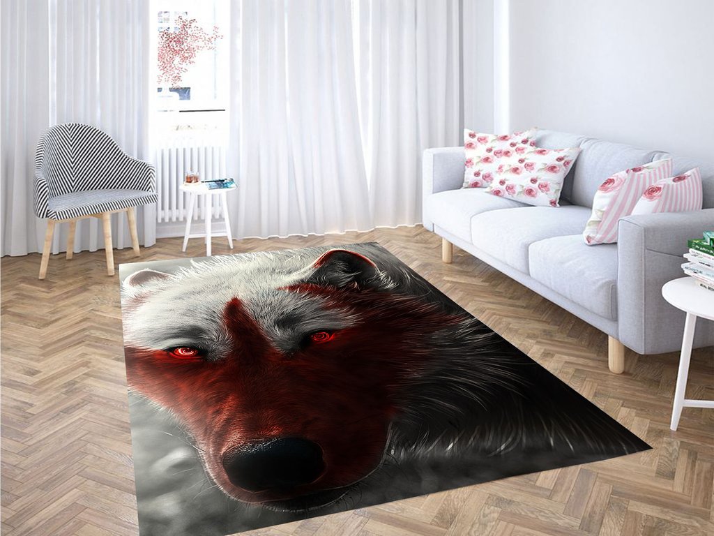 Red Wolf Living Room Modern Carpet Rectangle Rug