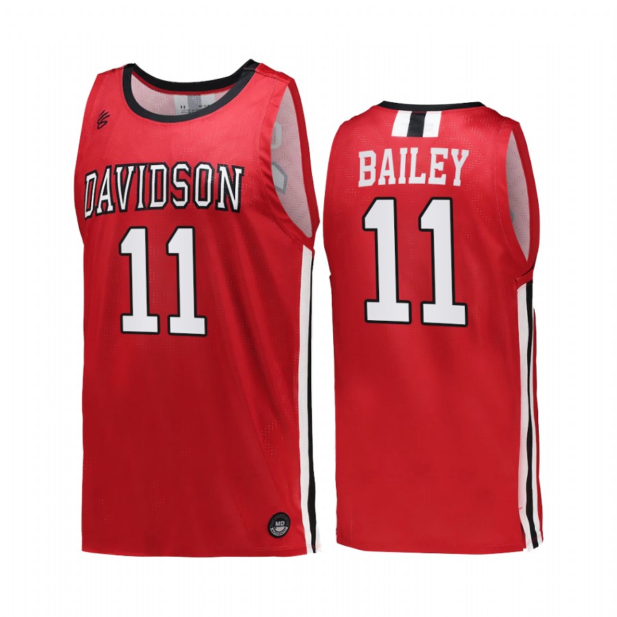 Reed Bailey Davidson Wildcats Red Jersey 2022-23 College