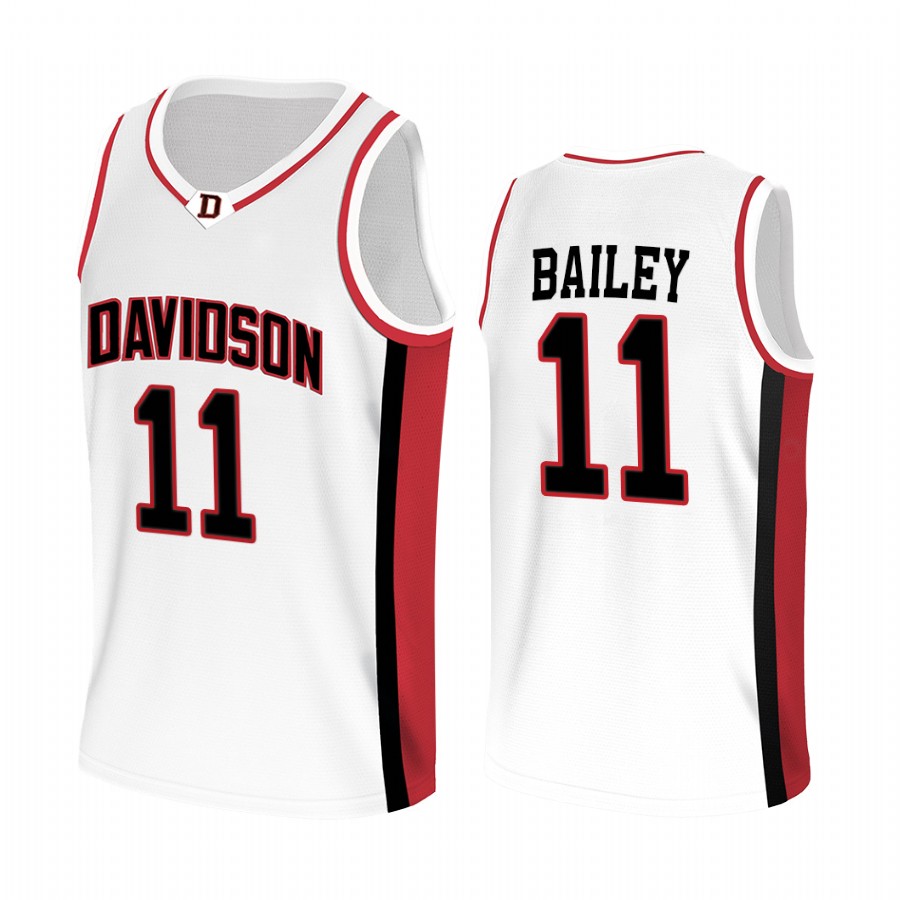 Reed Bailey Davidson Wildcats White Jersey 2022-23 College