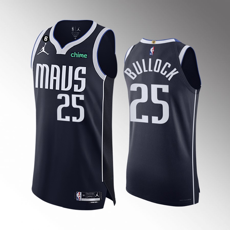 Reggie Bullock 2022-23 Mavericks #25 Statement Edition Jersey Navy