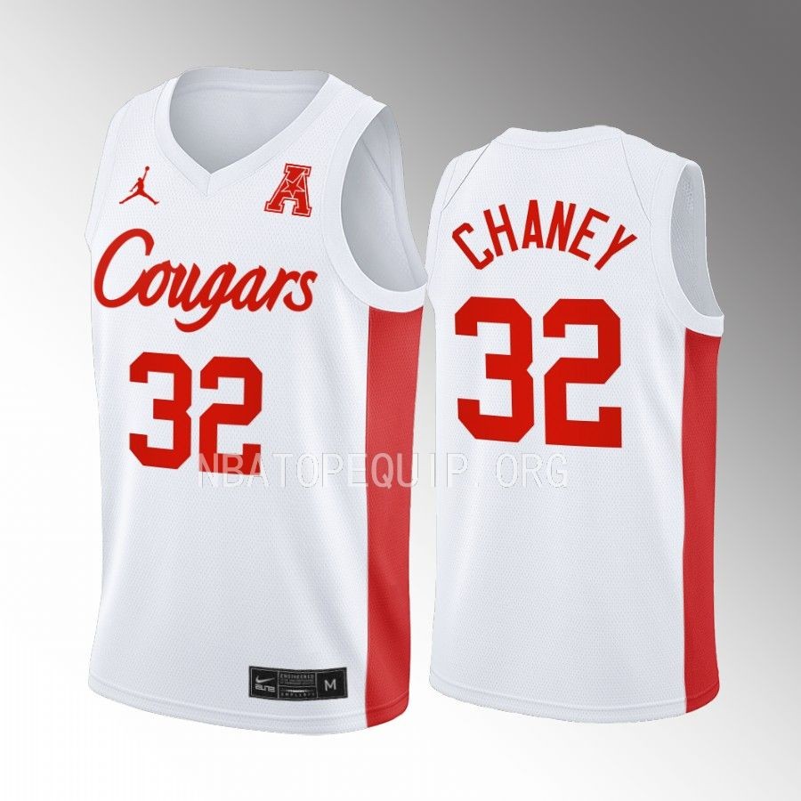 Reggie Chaney Houston Cougars White Jersey 2022-23 College