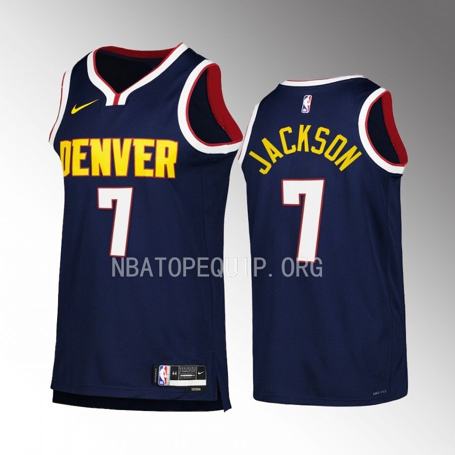 Reggie Jackson 2022-23 Denver Nuggets Navy #7 Statement Edition Jersey Swingman