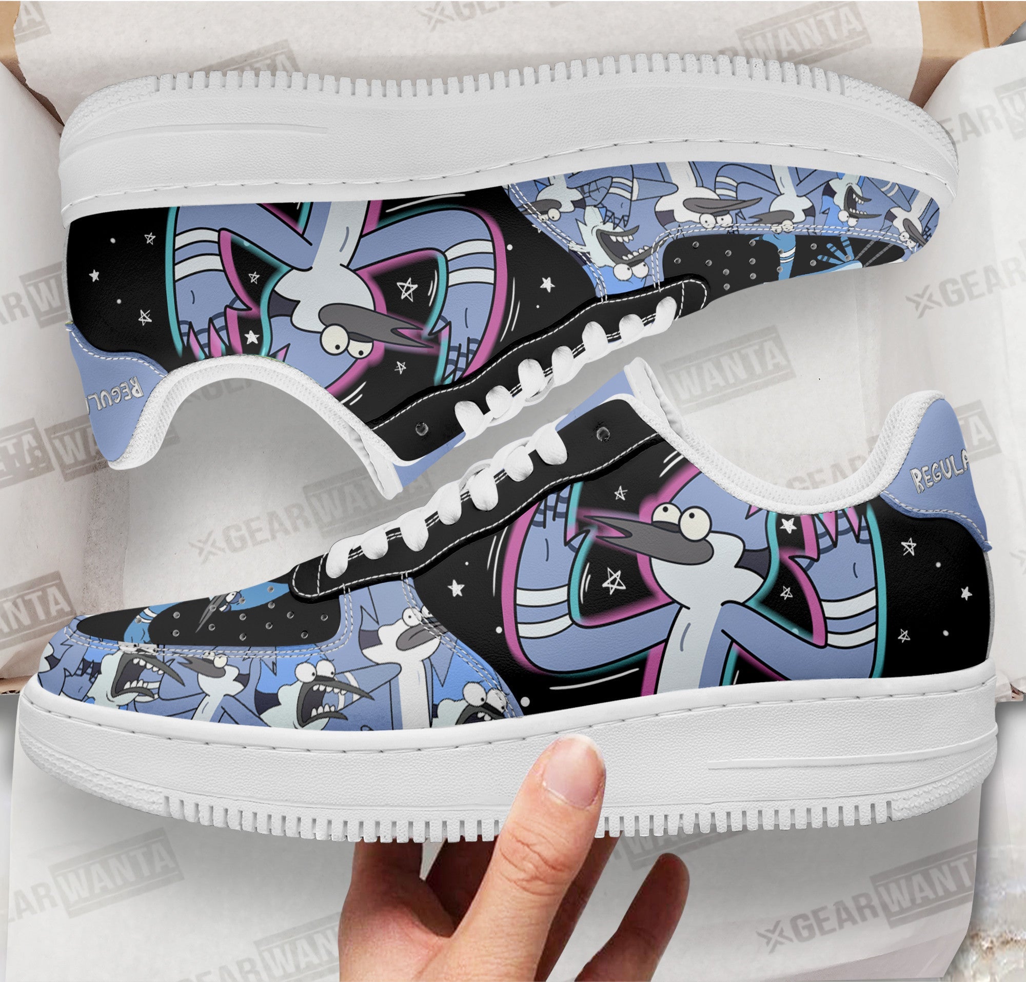 Regular Show Mordecai Air Sneakers Custom Shoes