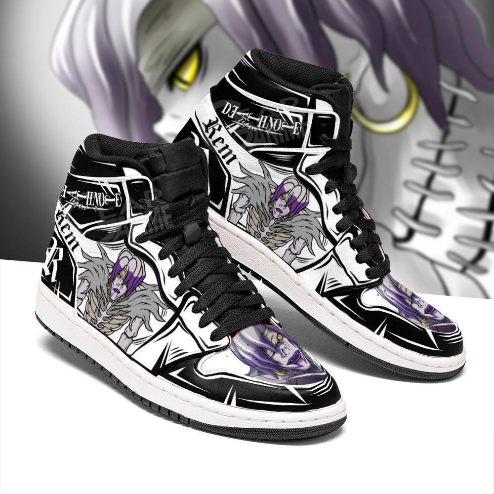 Rem JD1s Sneakers Death Note Anime Shoes Fan, Air Jordan Hightop