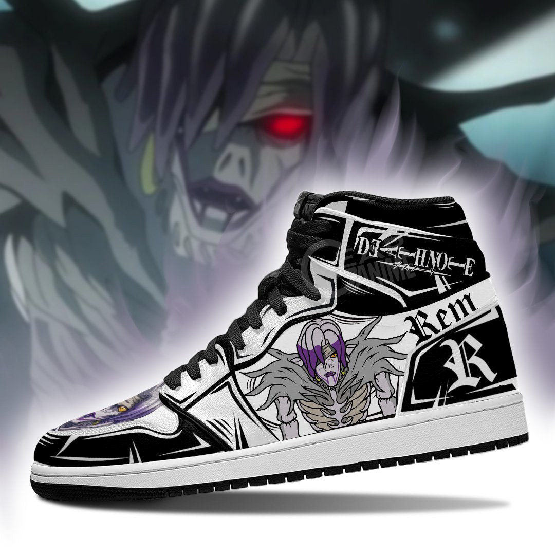 Rem JD1s Sneakers Death Note Anime Shoes Fan, Air Jordan Hightop