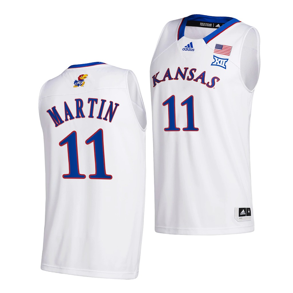Remy Martin #11 Kansas Jayhawks 2021-22 College Home White Jersey