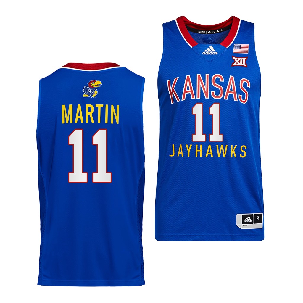 Remy Martin #11 Kansas Jayhawks College Throwback Royal Jersey