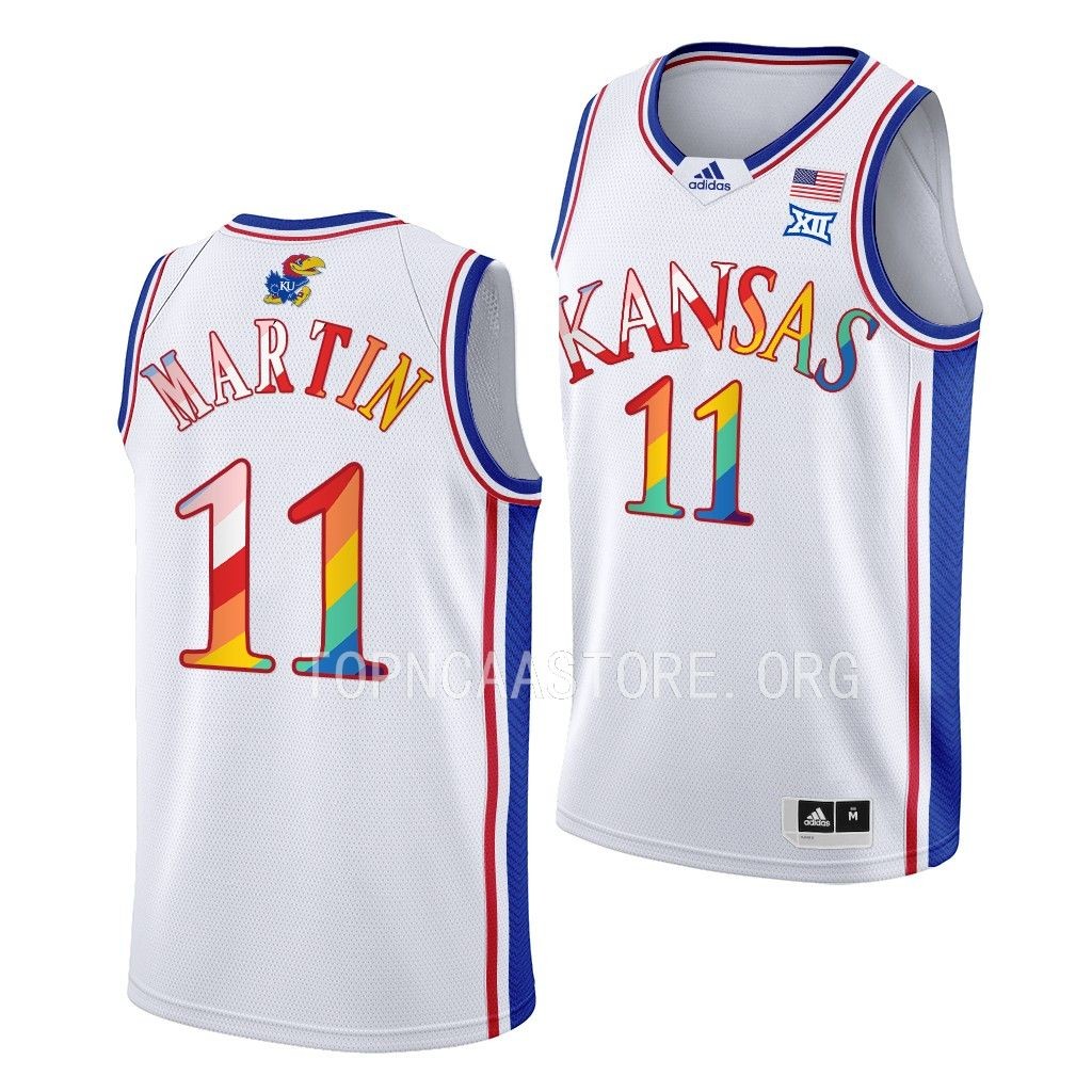 Remy Martin Kansas Jayhawks #11 White 2023 Pride Jersey