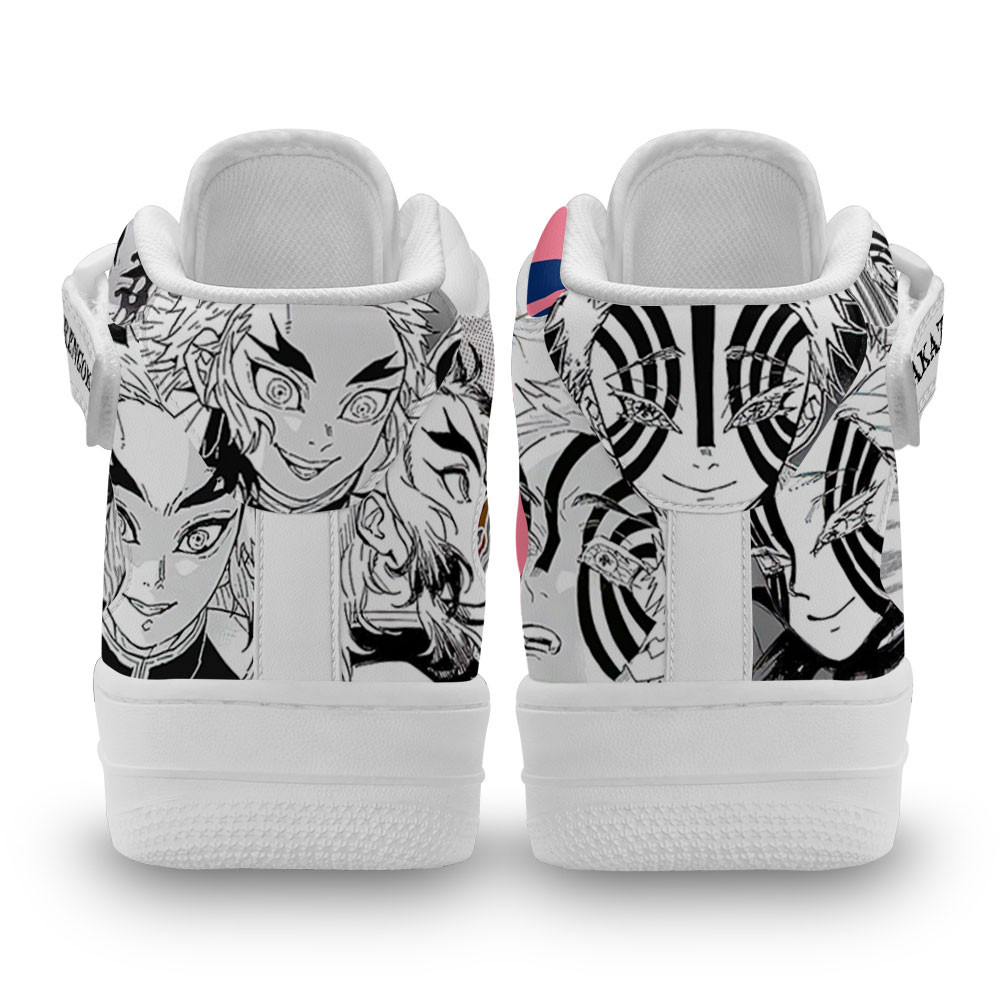 Rengoku Akaza Sneakers Air Mid Demon Slayer Anime Shoes Mix Manga
