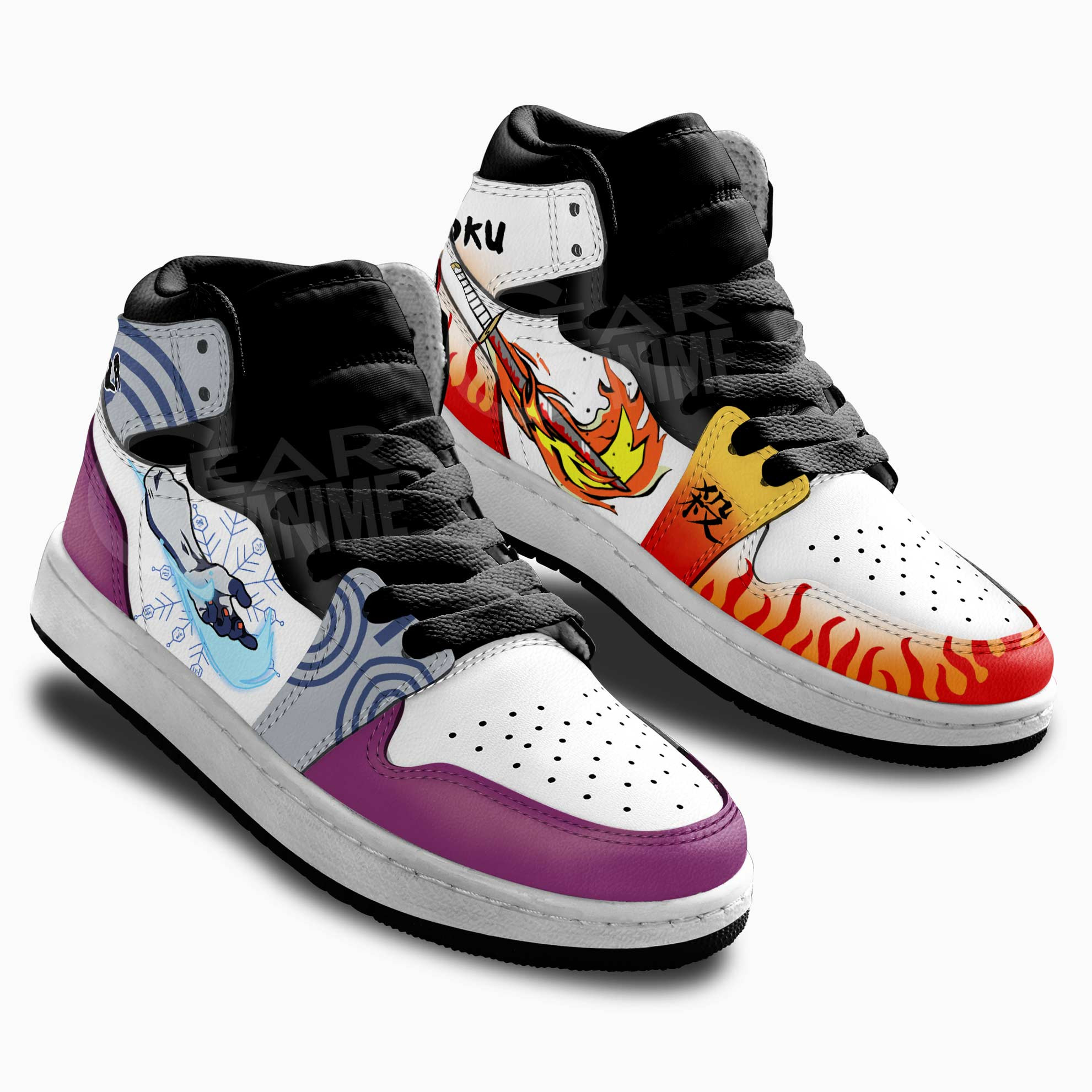 Rengoku and Akaza Kids Sneakers Demon Slayer Anime Shoes For Kids