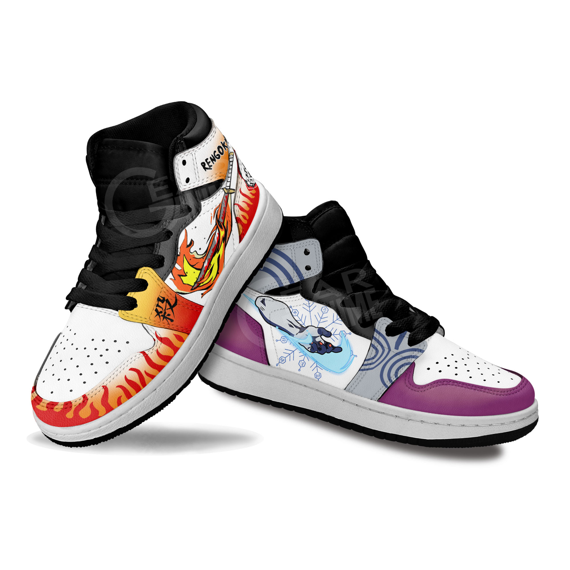Rengoku and Akaza Kids Sneakers Demon Slayer Anime Shoes For Kids
