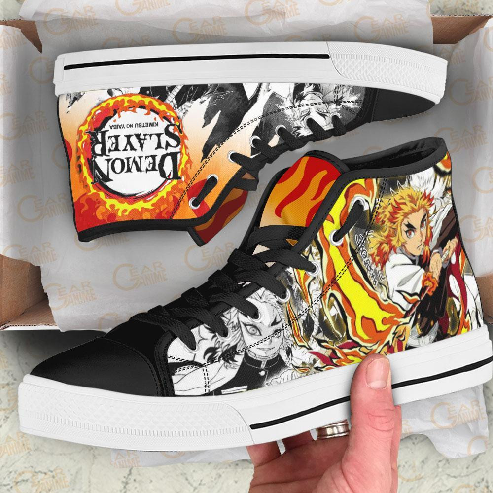 Rengoku High Top Shoes Custom Anime Demon Slayer Sneakers