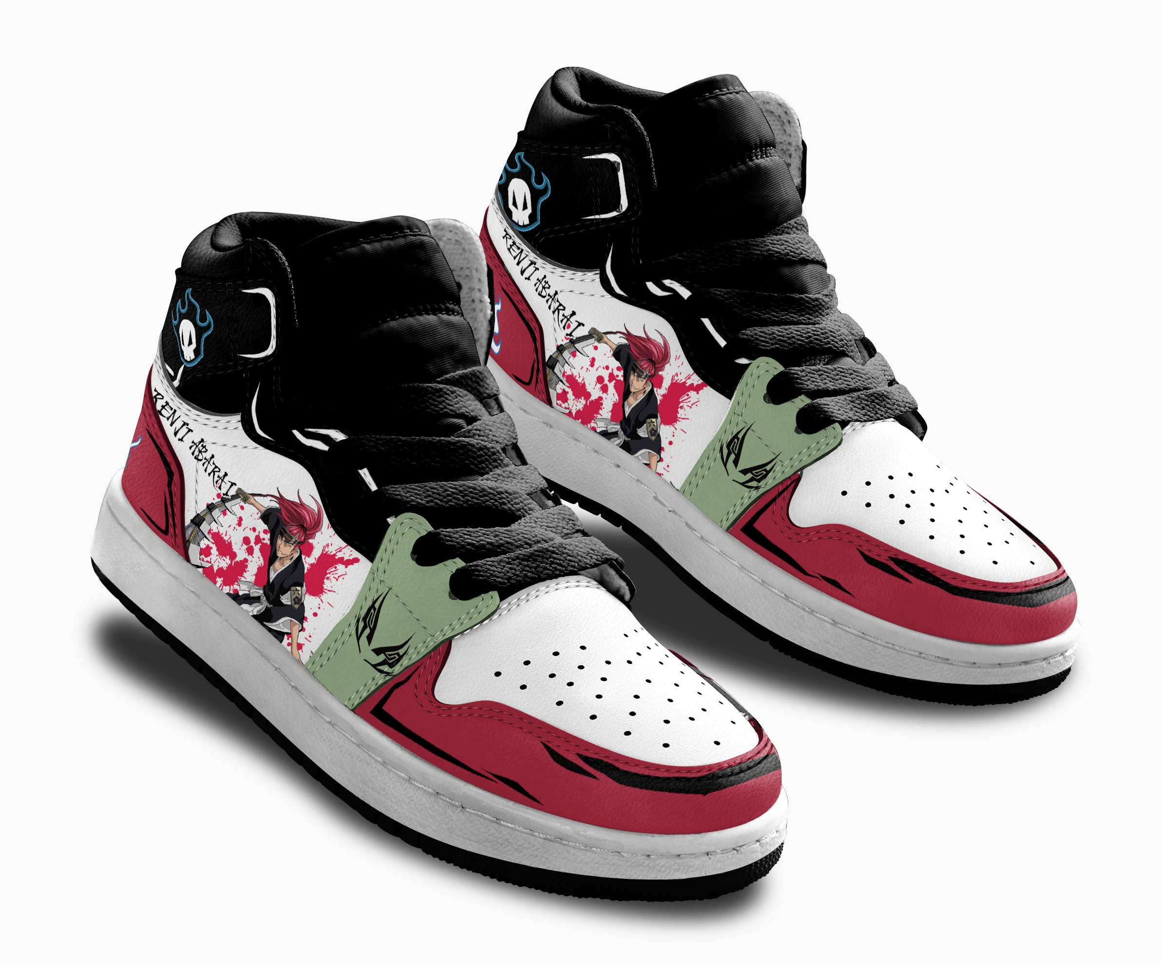 Renji Abarai Kids Sneakers Custom Anime Bleach Shoes For Kids