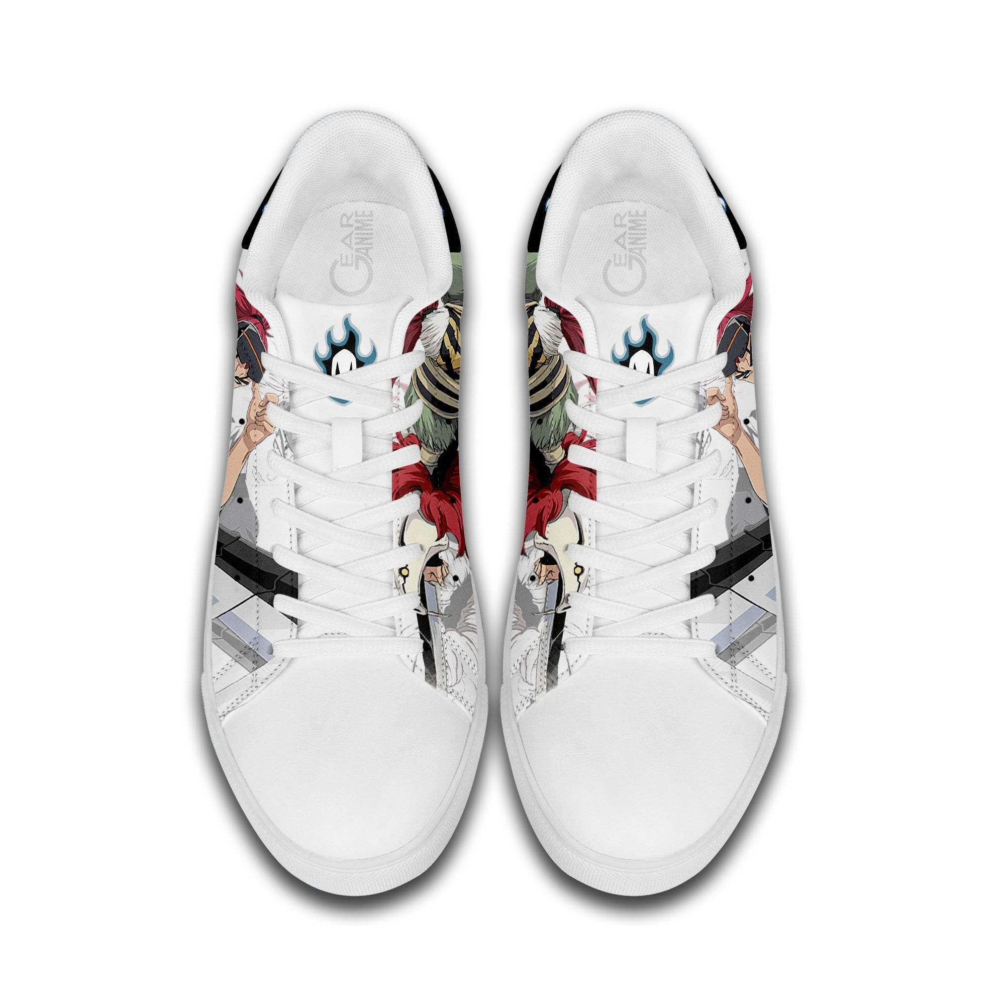 Renji Abarai Skate Sneakers Custom Anime Bleach Shoes
