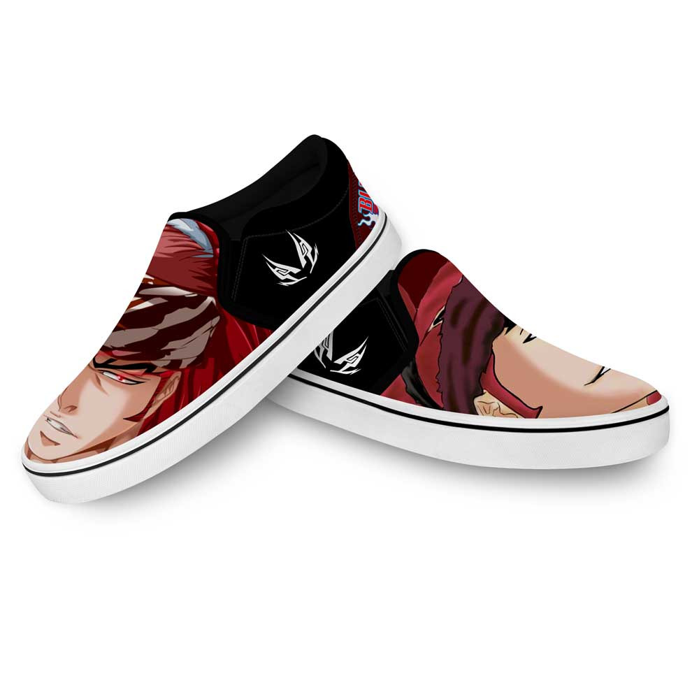 Renji Abarai Slip-On Shoes Canvas Custom Anime Bleach Shoes