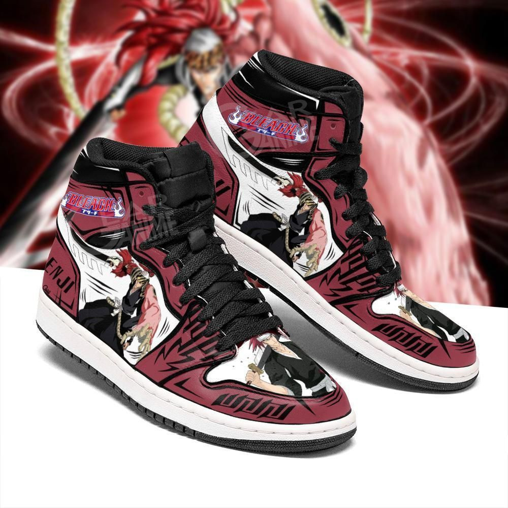Renji Bleach Anime 1 High Top Air Jordan Sneaker, Air Jordan Hightop