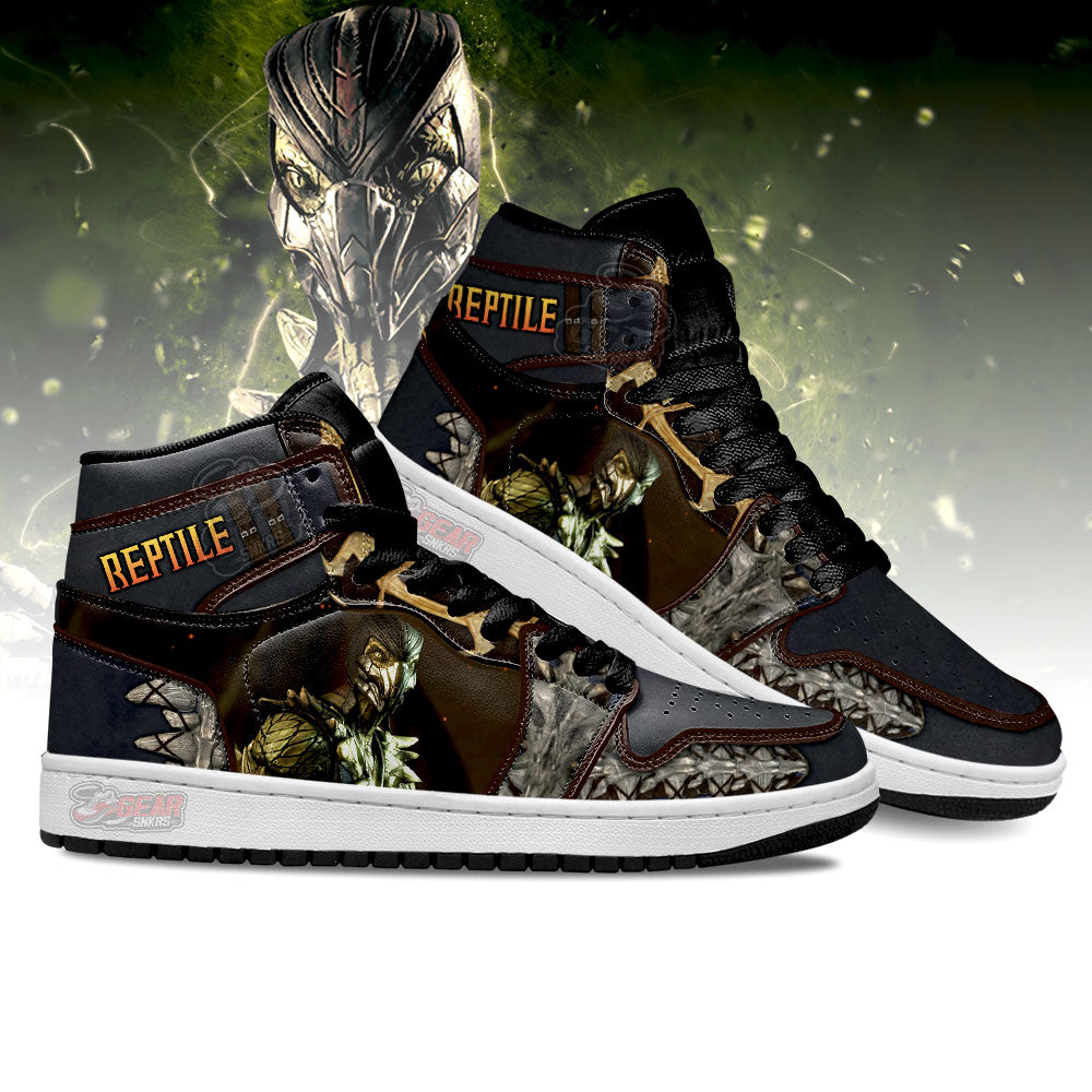 Reptile Mortal Kombat JD Sneakers Shoes For Fans, Air Jordan Hightop