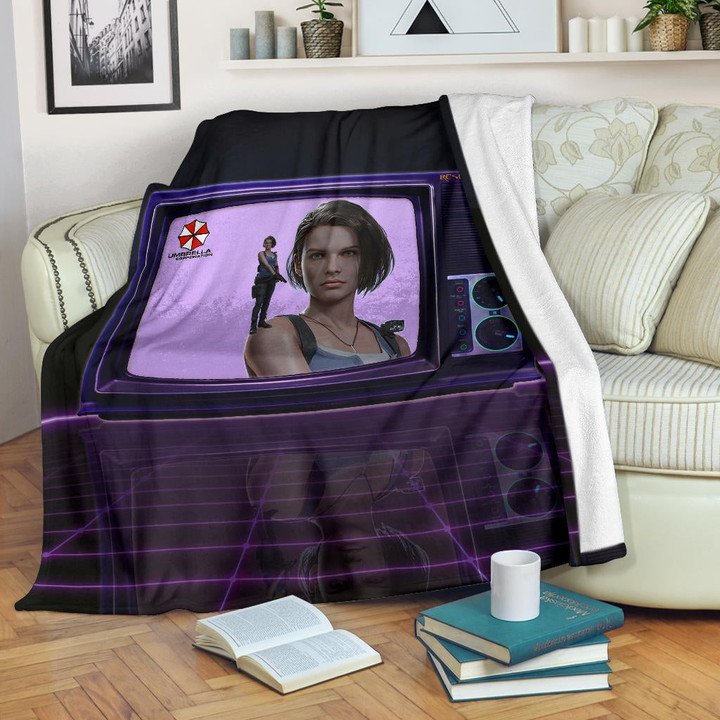 Resident Evil Game Fleece Jill Valentine Appear On Tv Fleece Blanket