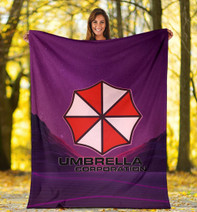 Resident Evil Game Fleece Umbrella Corp Symbol Retro Galaxy Wave Fleece Blankets