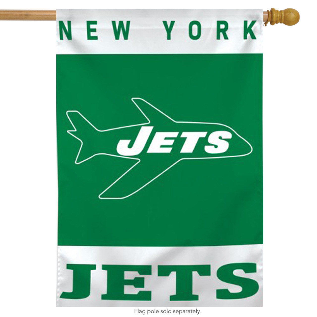 Retro New York Jets Packers Vertical NFL Garden Flag, House Flag